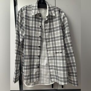 New with tags  Helmut Lang men’s repeat logo plaid sport shirt size small